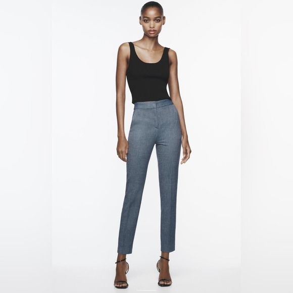 Zara Blue JOGGER WAIST PANTS NWT Size XXL 
Mid-rise tapered pants back elastic - Picture 1 of 9